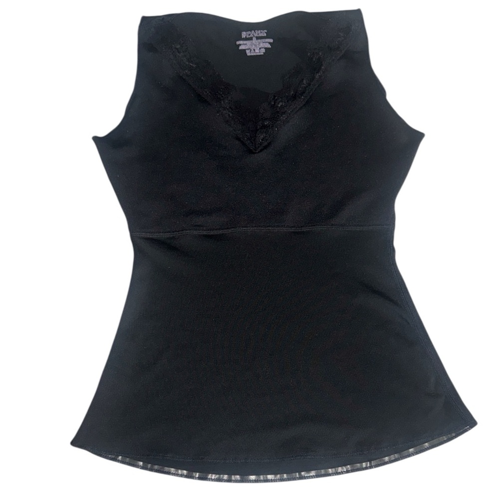 SPANX Sara Blakely Black Lace Shapewear Tank Camisole Size S - Picture 2 of 4